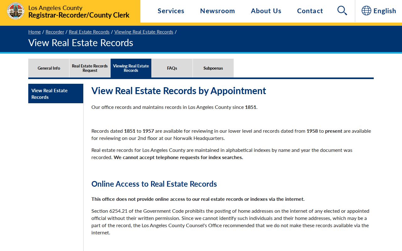 Maywood people search RR/CC real estate record review page